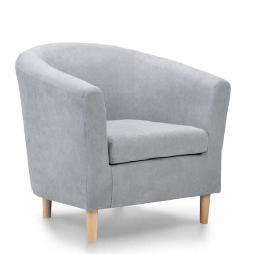 Single Fabric Seaters Sofa Tub - Ash Armchair/ Bucket Chair
