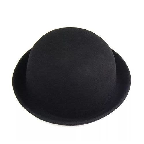 Suede Bowler Hat - Black