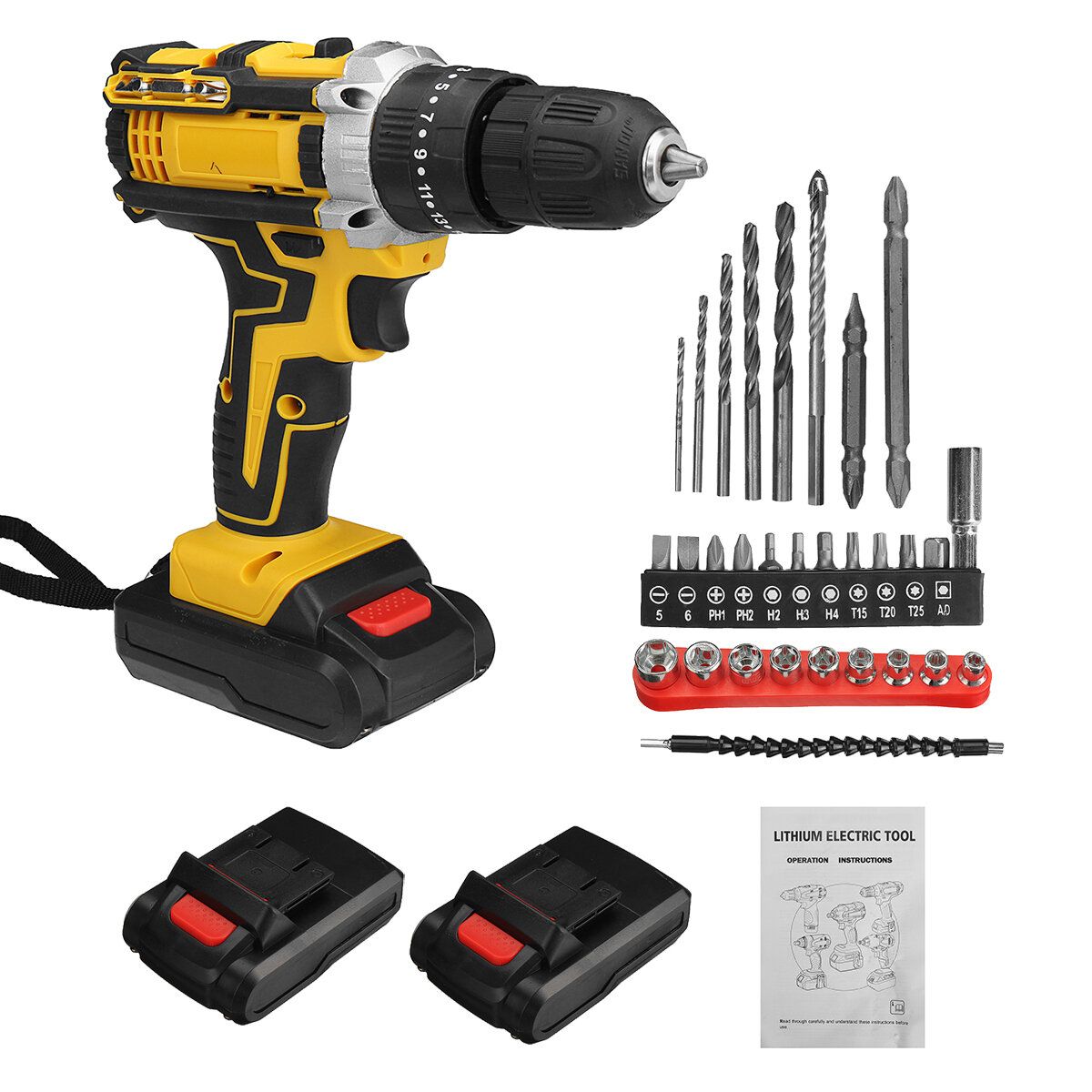21V Electric Drill 36 In 1  Cordless Hammer/Screw Driver