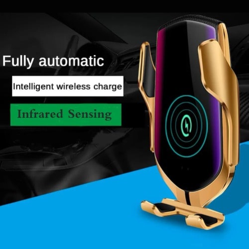 Smart Sensor Wireless Car Charger - R1 - Gold