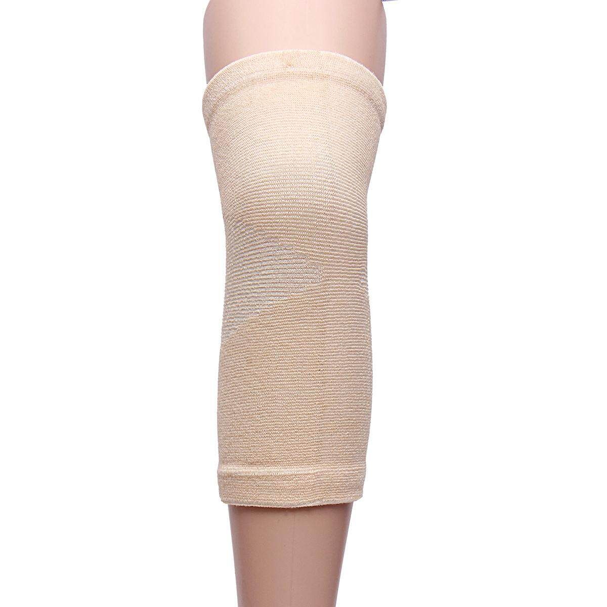 Knitted Breathable Sweat Absorbent Ultra Thin Knee Pads Flesh