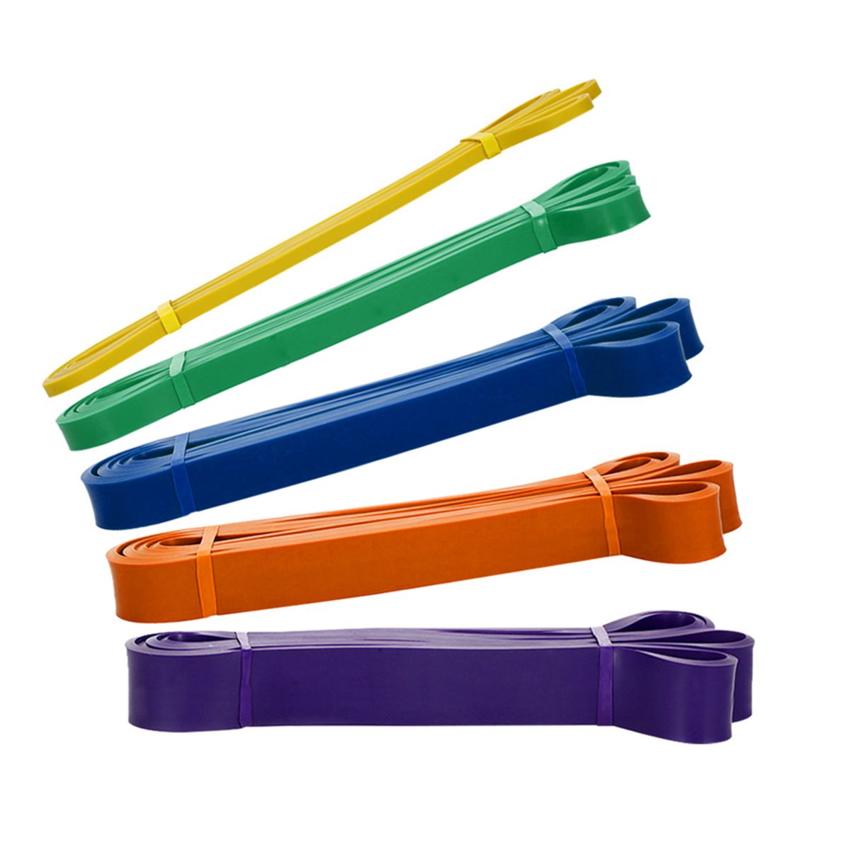 Pack Of 5 Resistance Loop Bands Set Latex Yoga Strength