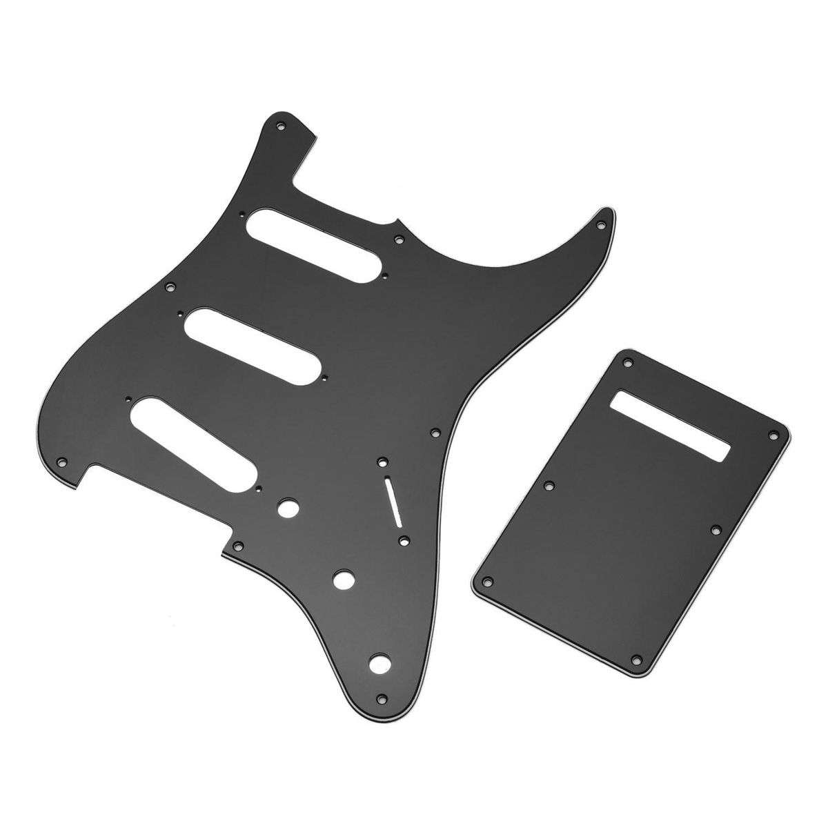 8 Hole Guitar Pickguard Set 3 Ply Panels with Backplate & Screws for ST Guitar