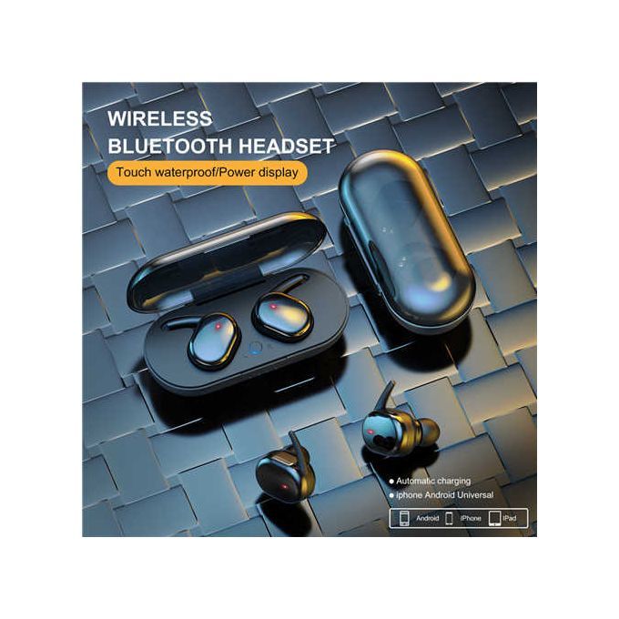 Y30 Wireless Headphones Bluetooth Touch Control Sport Headset Waterproof Microphone Music Earphones Works On All Smartphones