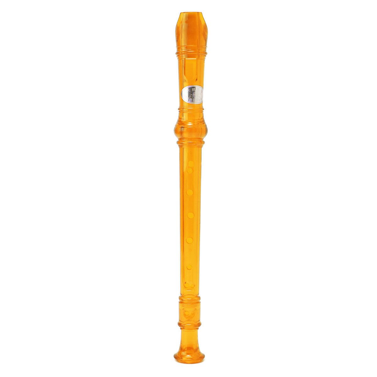 Translucent Soprano Descant Recorder 8-hole Clarinet School Music Instrument Yellow Yellow