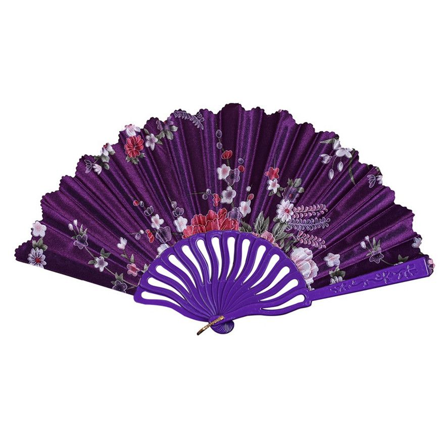 Wedding Chinese Hand Wedding 0318#30 Silk Fan 2021 Fan 1PC Lace Party Folding Style Decor Folding Flower Style Chinese Dance New