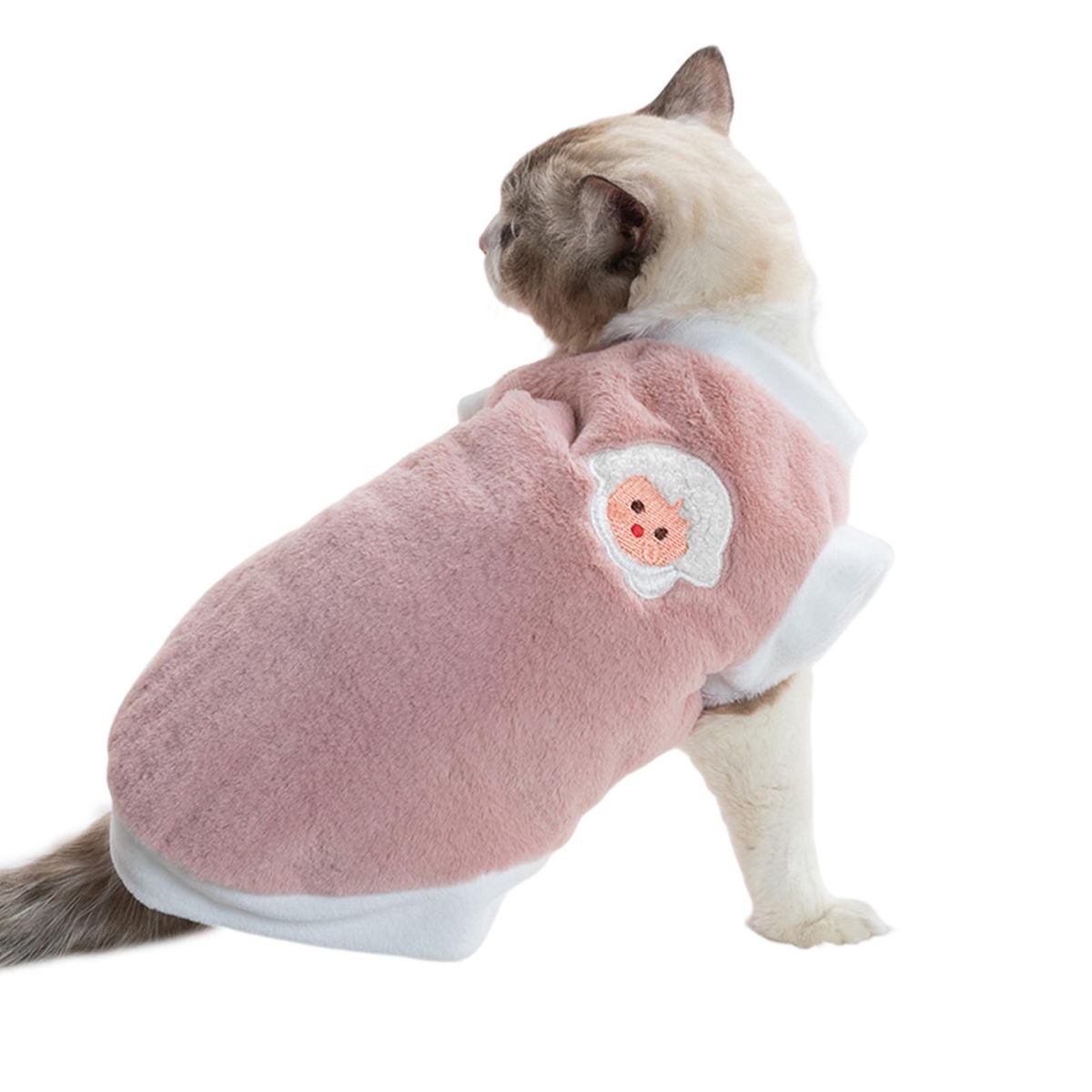 Winter Cat Clothing Pet Sweatshirt Small Cat Autumn Sleeping Clothes Pink