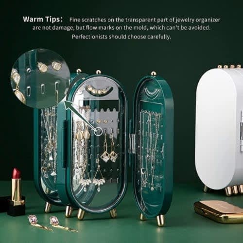 Foldable Jewelry Earrings Necklace Display Organizer