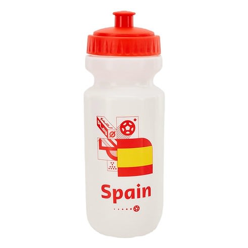 Fifa World Cup Qatar 2022 Spain Sports Water Bottle - 550ml - White/Red