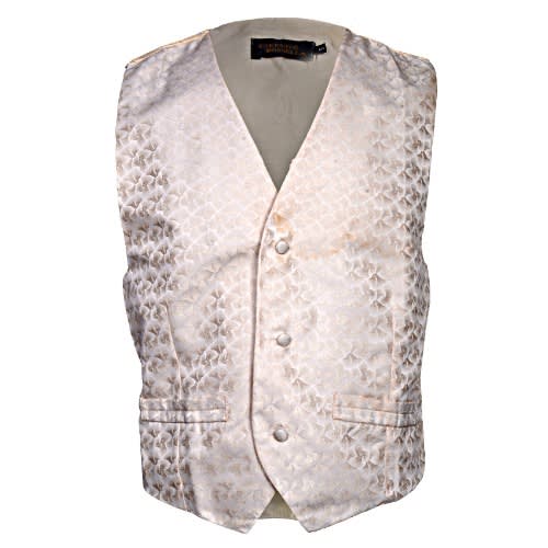Floral Detailed Men's Waistcoat - GOLD - Mwc-1411