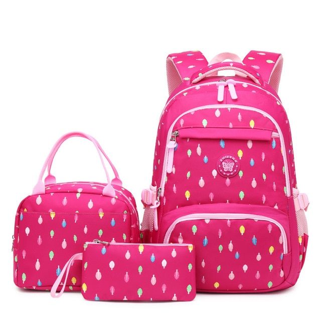 Students School Backpacks Lunch Box School Bookbag Set