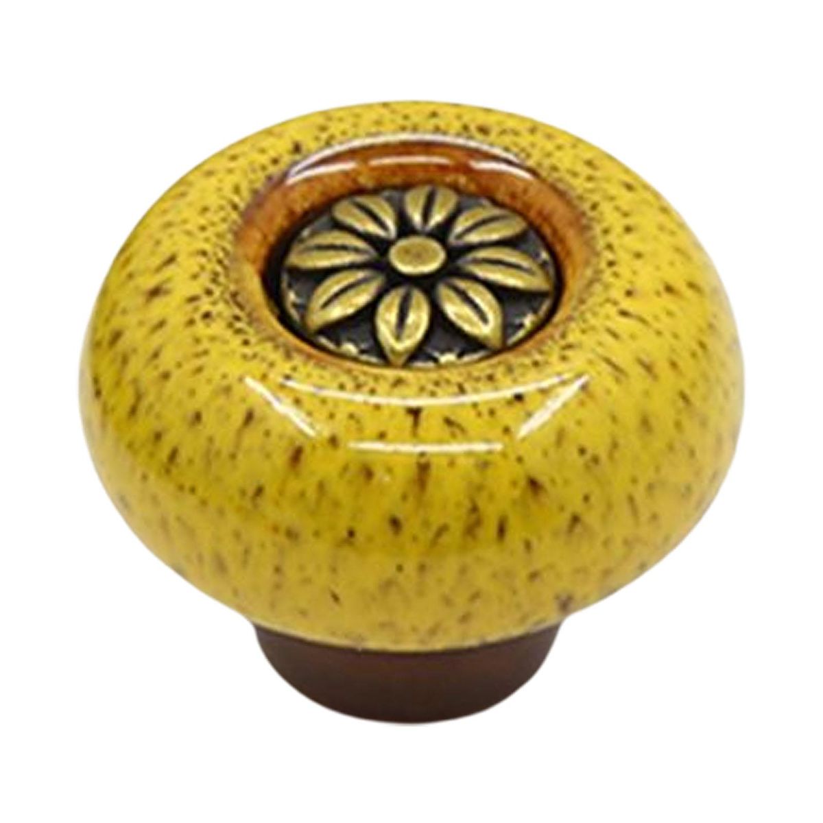 Ceramic Door Knob Door Cabinet Handle Shoe Box Kitchen Pull Yellow