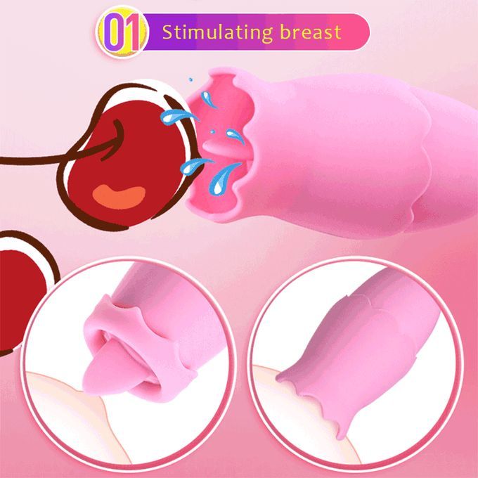Tongue Spot Nipple Sucker Tongue Vibrator Clitsoris Stimulator Breast Enlarge Massager Vibrators Sex Toys Masturbator For Women LIG