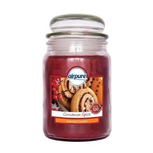 Airpure Scented Jar Candles - Cinnamon Spice - 18oz - 510g X 4