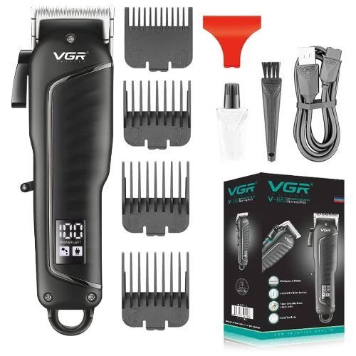 Rechargeable Hair Clipper With LCD Battery Display