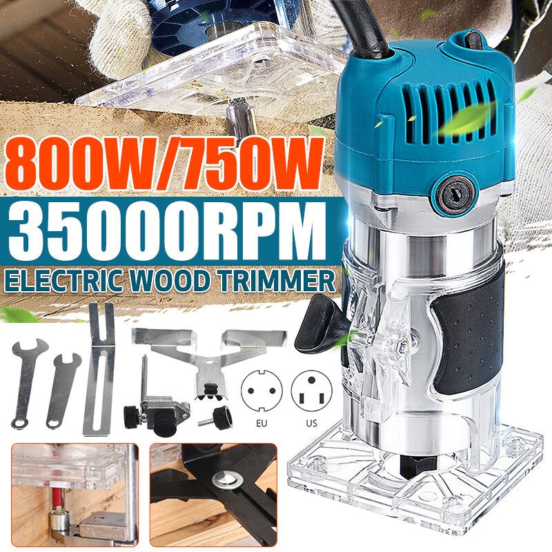 3000W 6mm 3500rpm Electric Trimming Slotting Machine Woodworking Tool Electric Trimmer Wood Tool Kit For Woodworking Furniture Manufacturing Plastic-US