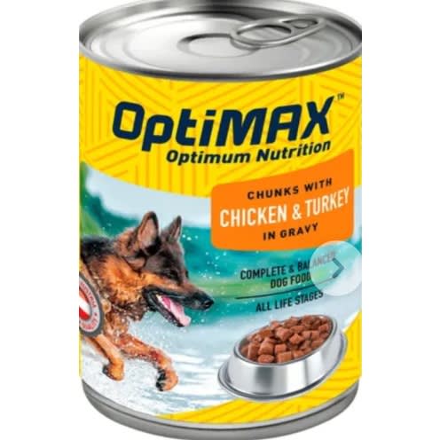 Optimax Canned Dog Food - Chicken - 24 Cans - 5kg