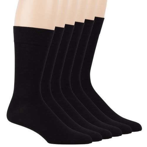 6 Pairs Men's  Long Socks - Black
