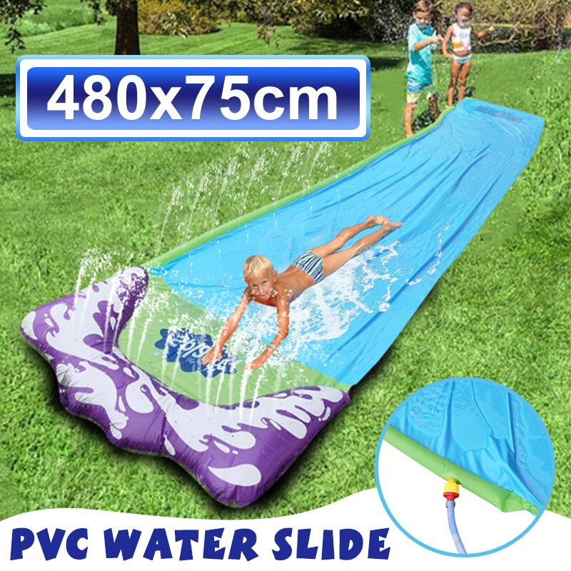 15.7FT Surf Water Slide Mat Lawn For Children Summer Pool Games Toys Backyard