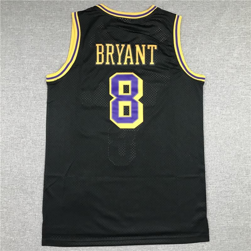 Lakers black basketball jersey Kobe Bryant mesh breathable sports vest