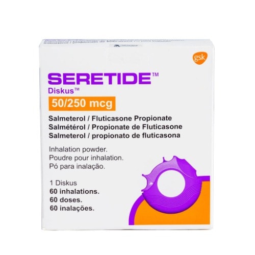 Seretide Accuhaler Diskus -250 microgram -60 Doses -50/250mcg