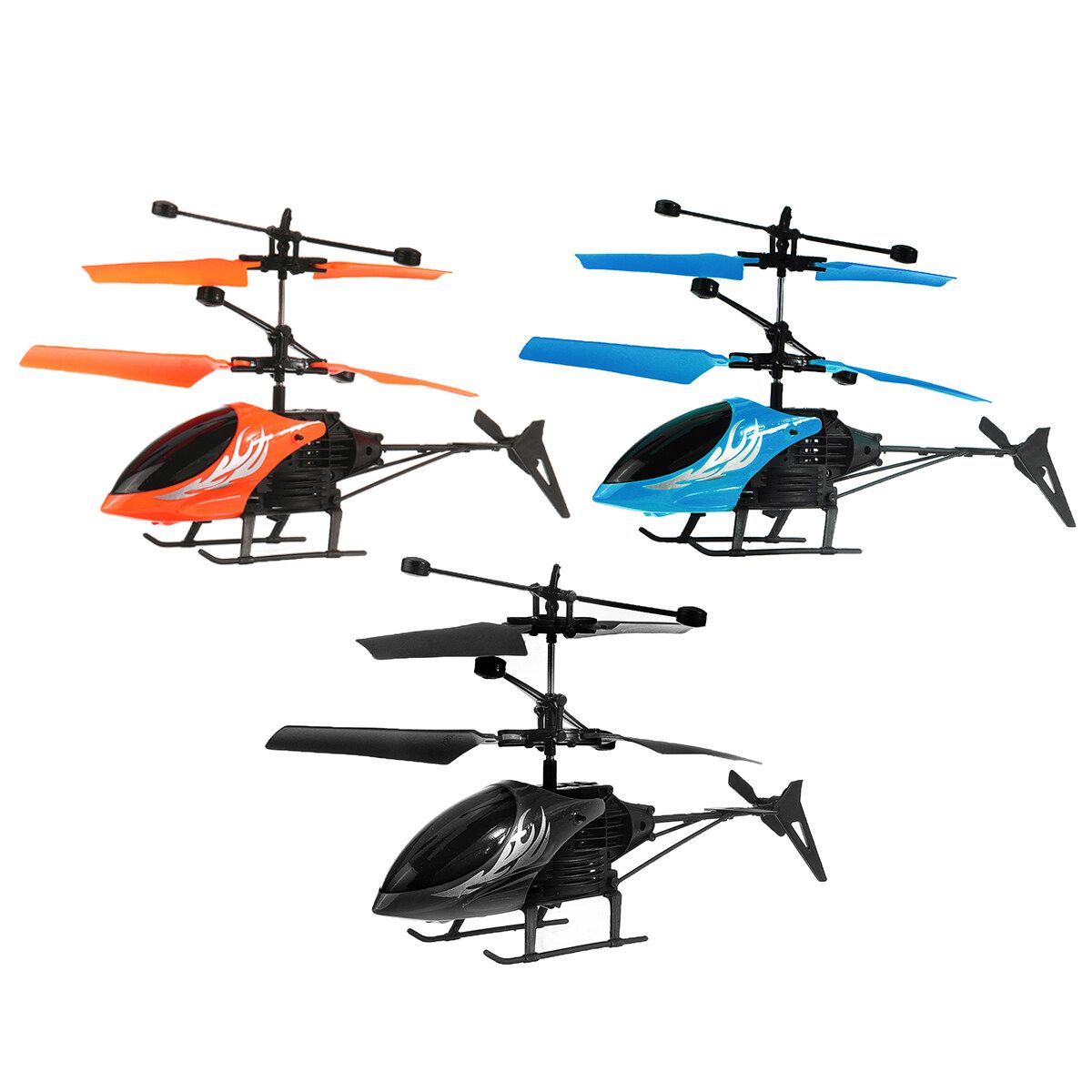 Induction Gesture Sensing Hand Control Flying Remote Control Children's Stall Selling Hot Explosion-proof Electric Toys - Gray