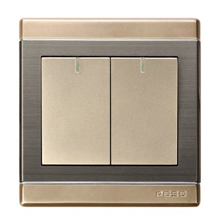 Light Switches - Poso Premium Wall Light Switches (2 Way Gang)