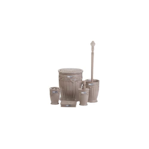 Sultan Bathroom Accessories Set - 5 Pcs - Brown
