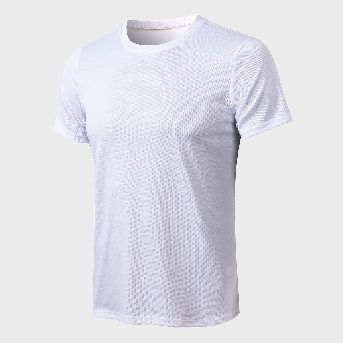 Men Sports Shirt O Neck Short Sleeve Stretchy Quick-dry