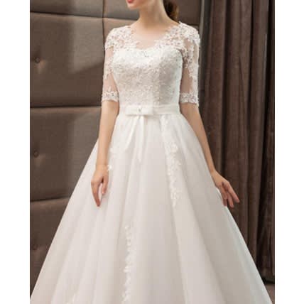 V-neckline Wedding Dress
