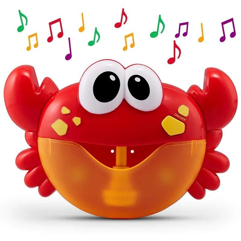 Crabs Bubble Machine Music Baby Bath Toy Maker Bathtub Blows Bubbles Funny Toddler Kids Bath Water Toy for Children Gifts