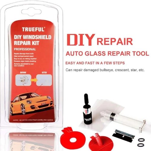 Treuful Windscreen Windshield Repair Kit Tool - Glass Corrector Crack Repairing For Car