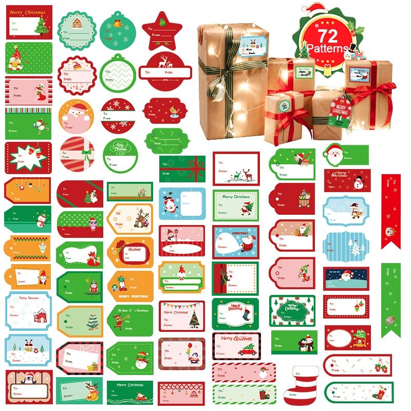 1set 72pcs/set Christmas Stickers