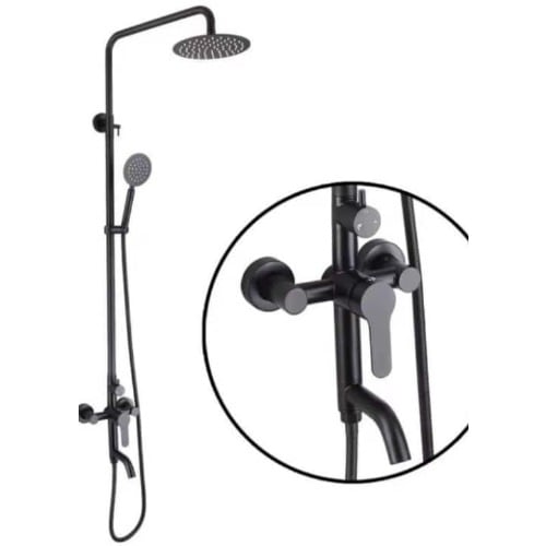 Stainless Standing Bathroom Shower - Black