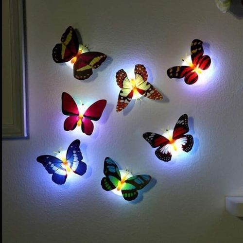 6 Pieces Glow In The Dark Butterfly Sticker