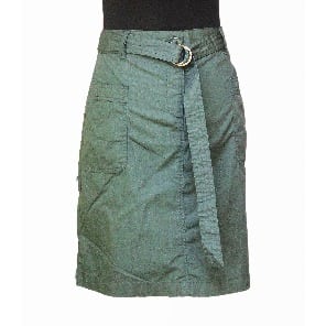 Women's Cargo Belted Skirt - Green