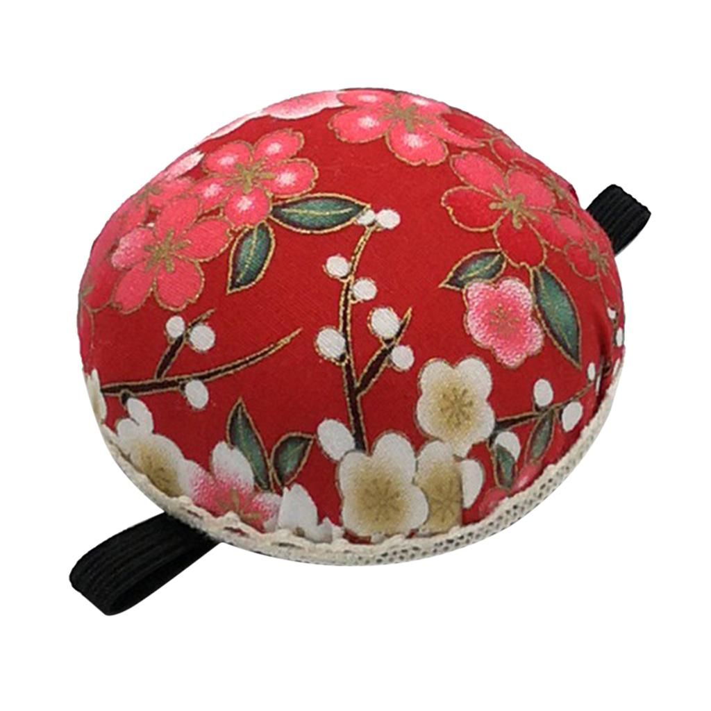 Prettyia  Cushion For Wrist Pincushion For Tailor's Shop Red