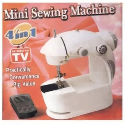 4 In 1 Mini Sewing Machine With Adapter + Foot Pedal