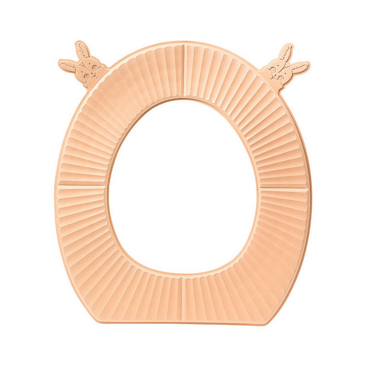 Toilet Seat Pad Cartoon Rabbit Head Folding Toilet Seat Pad Closestool Warmer Hot  Pink