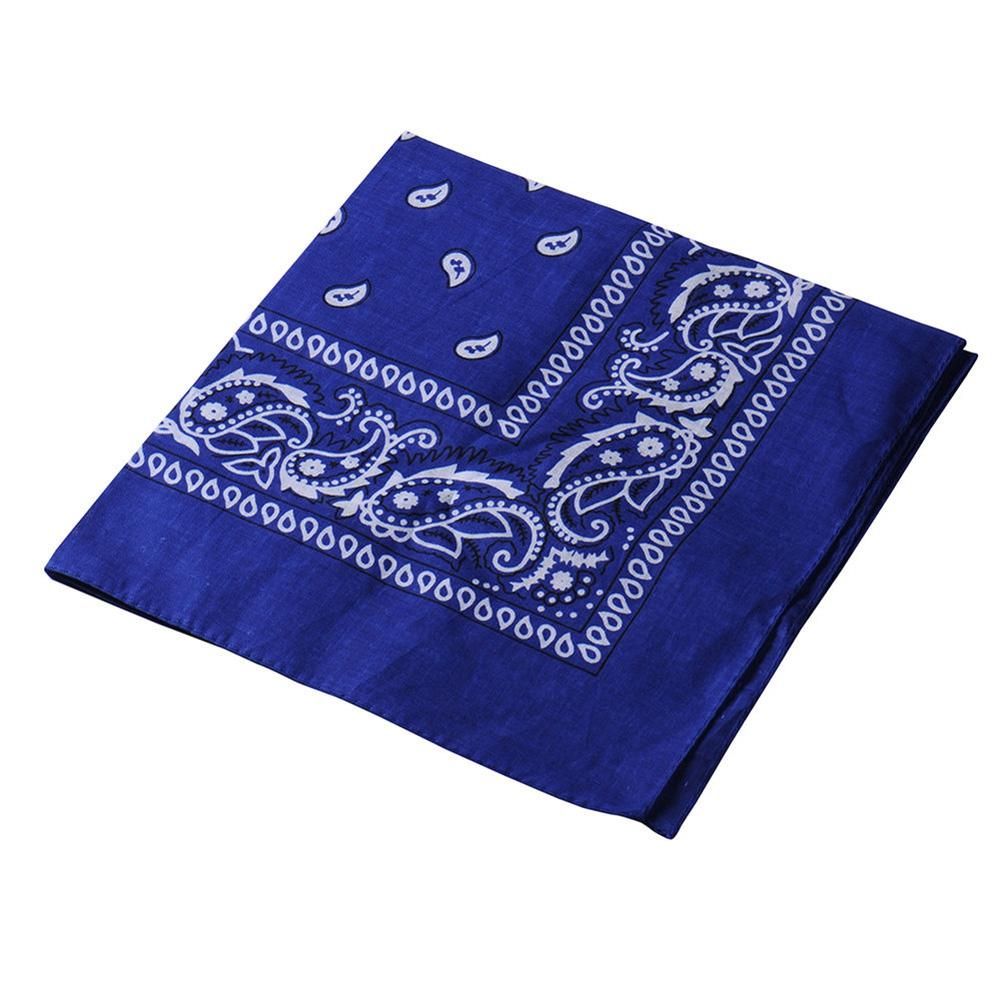 Stylish Paisley Square Bandana Head Wrap Unisex-Royal Blue