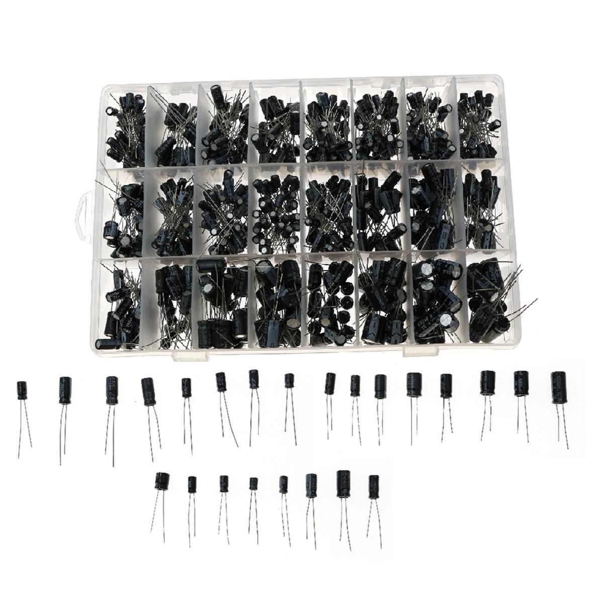 630PCS 24 Kinds of Electrolytic Capacitors Sample Box 630Pcs Set 01UF-1000UF