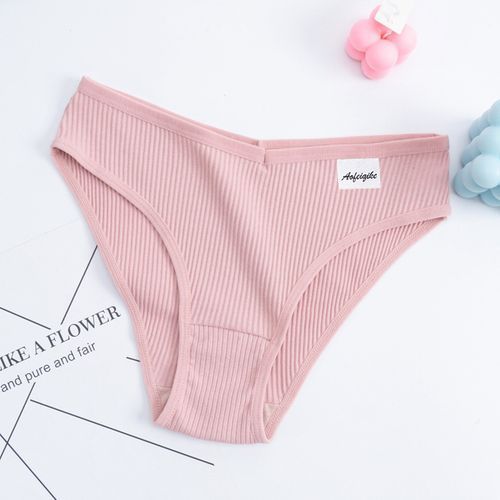 Cotton Panties Female Underpants Sexy Panties For Women Briefs Underwear Comfortable Ladies Pantys Lingerie 6 Solid Color(#pink)