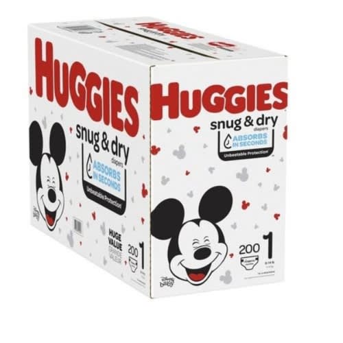Huggies Snug And Dry Diapers Size 1 - 200 Count
