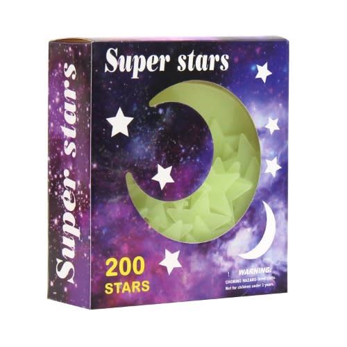 200pcs Night Light Glow In The Dark Wall Decoration Sticker