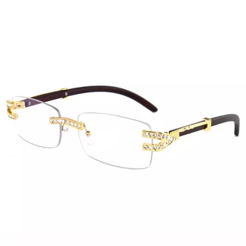 Dia Vogue Crystal Men's Glasses - Clear