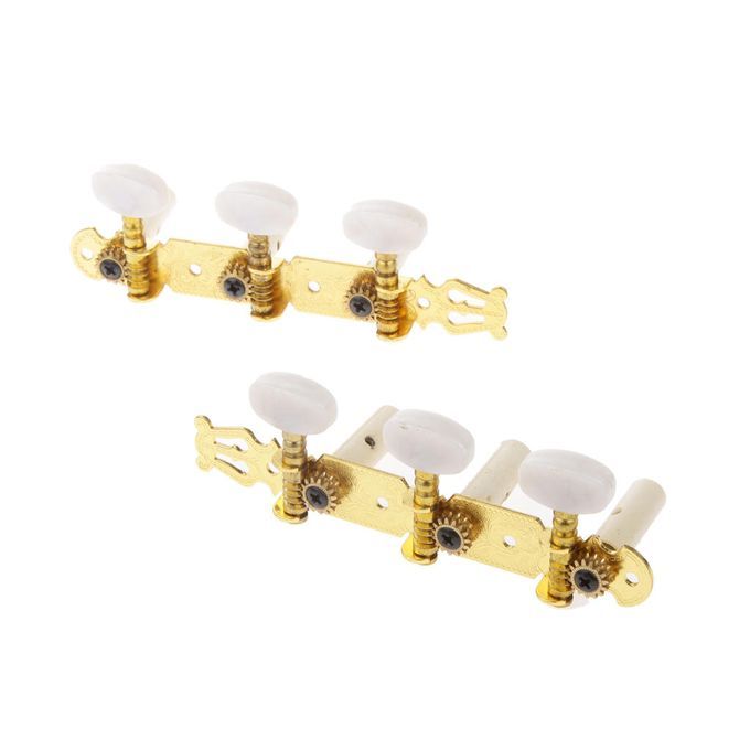 Gold Engraved Plank Round Knobs Tuning Pegs Machine Heads For Classic