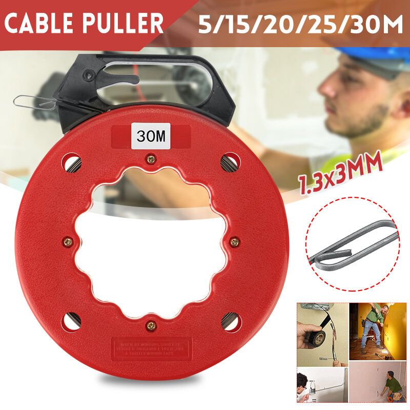 5/15/20/25/30M Electrician Fish Tape Cable Wire Access
