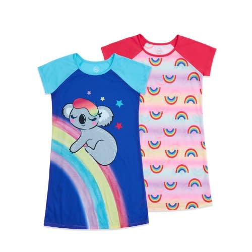Girls Rainbow Star Nightgown 2 in 1 -(size Runs Small)