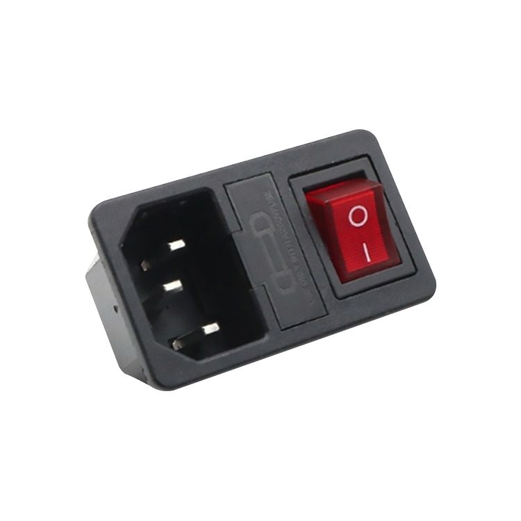 10 PCS AC-01 Three Pins Power Socket With Safety Switch Socket