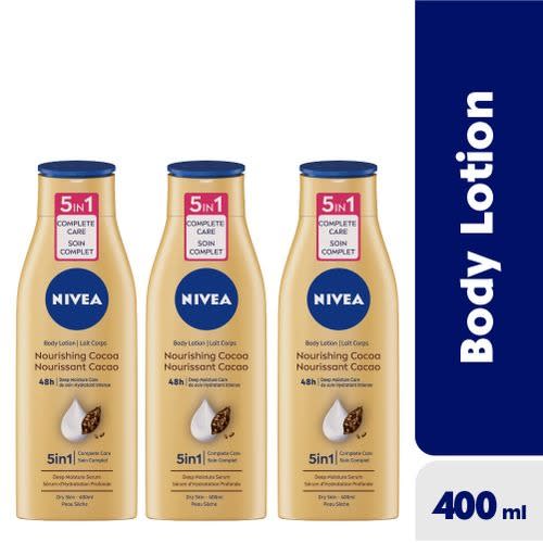 Nivea - Nourishing Cocoa Body Lotion - 400ml - pack Of 3